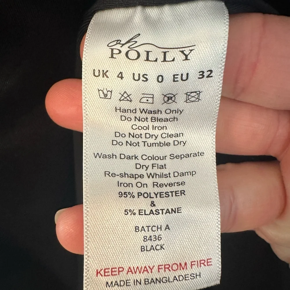 NWT Oh Polly Amalda Slinky Jersey Plunge Hardware Detail Maxi Dress in Black 0 - Picture 9 of 9
